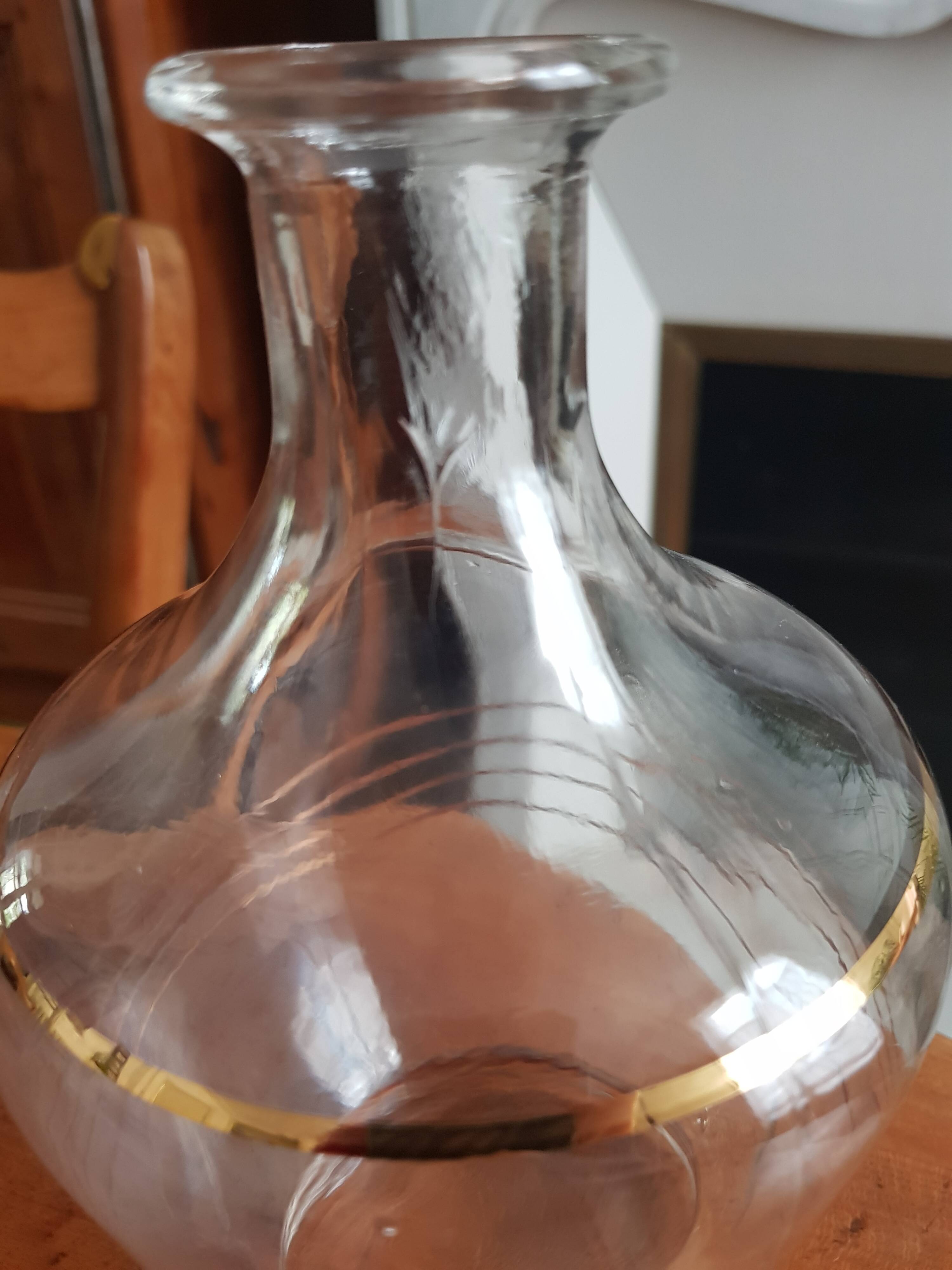 Golden rimmed carafe from the 1950s
