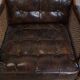 Vintage 1970s Design Armchair Made of Wood, Leather, and Webbing