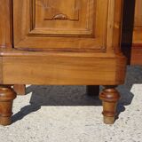 Dressing table with storage, in solid walnut