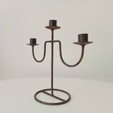 Vintage brutalist wrought iron chandelier