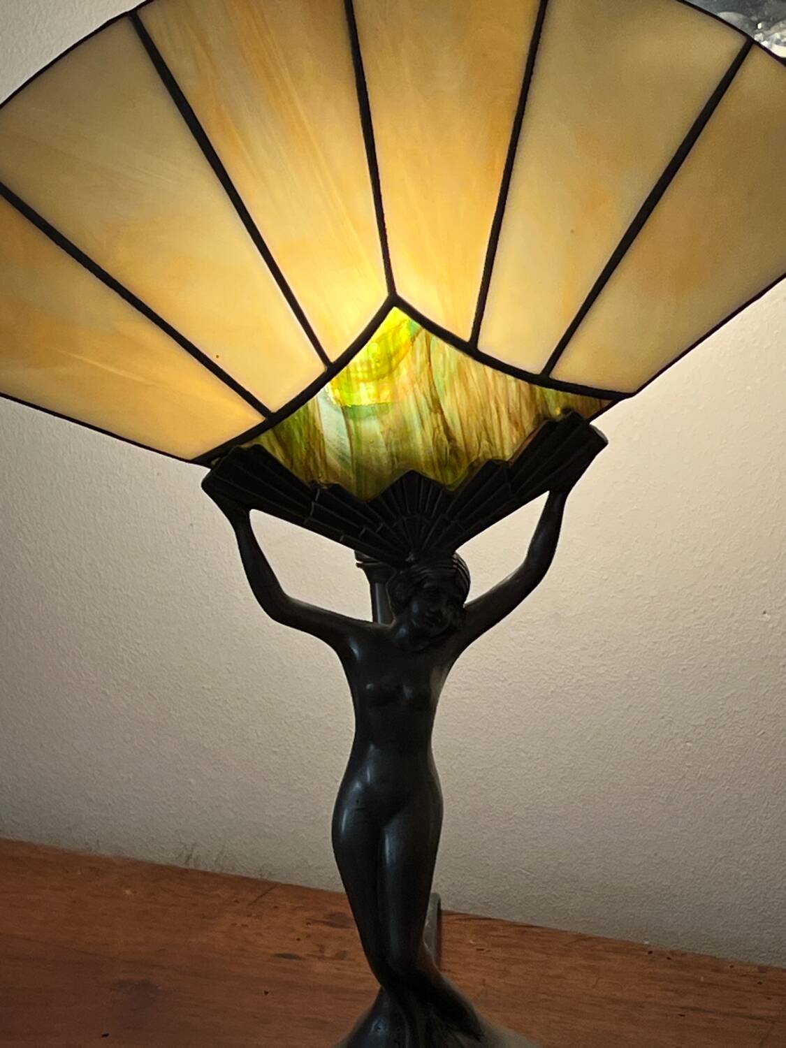 Lampe « éventail » art nouveau