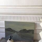 Oil painting on canvas meditative landscape