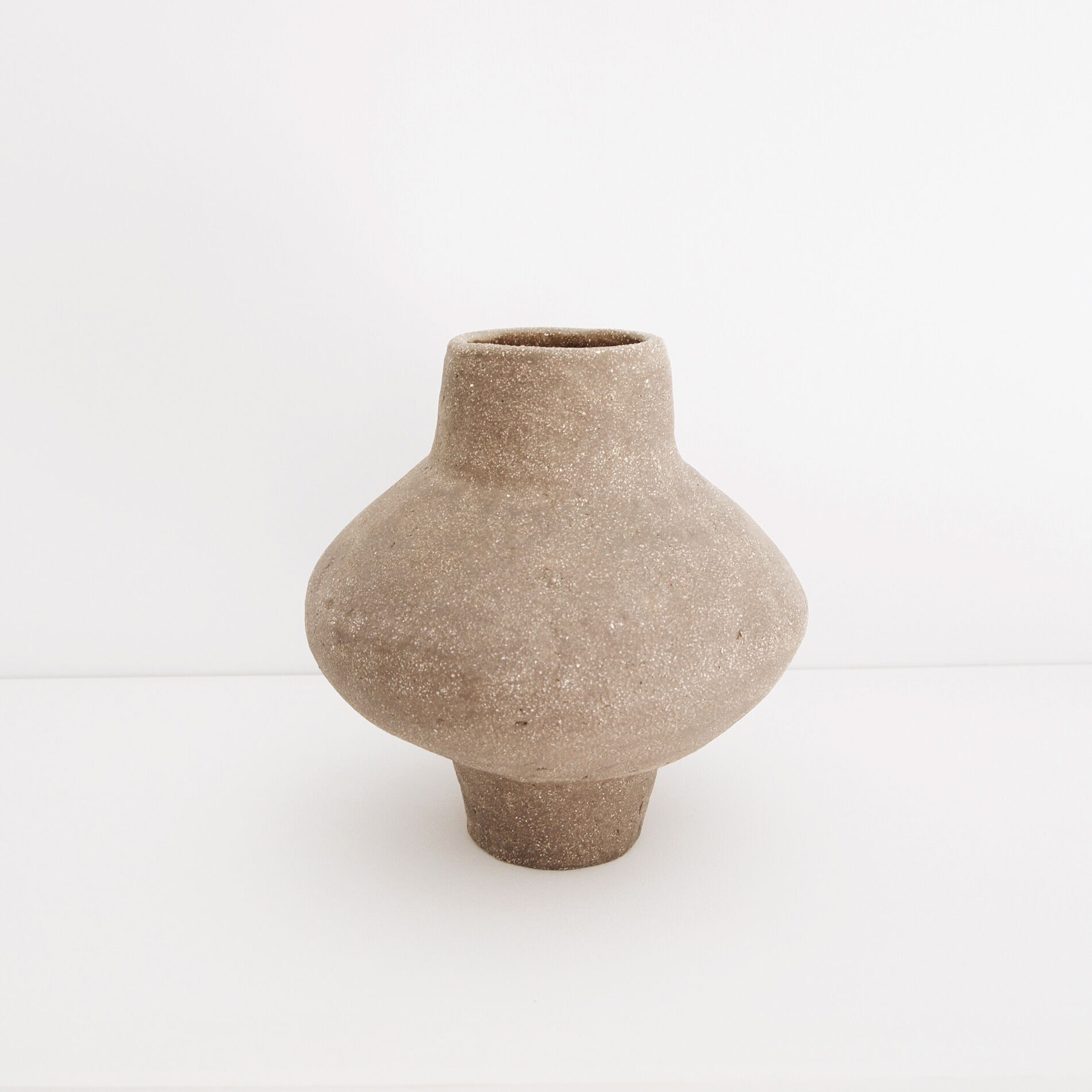 Ceramic sandblasted vase