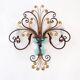 Applique en fer forgé et verre dans le style de la Maison Baguès