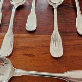 Christofle - Set of 12 Versailles model table spoons in silver-plated metal
