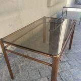 Table basse en bronze signée Malabert