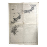 Old nautical chart - From Cap Camarat to Cap Roux via St Tropez St Raphael Ste Maxime