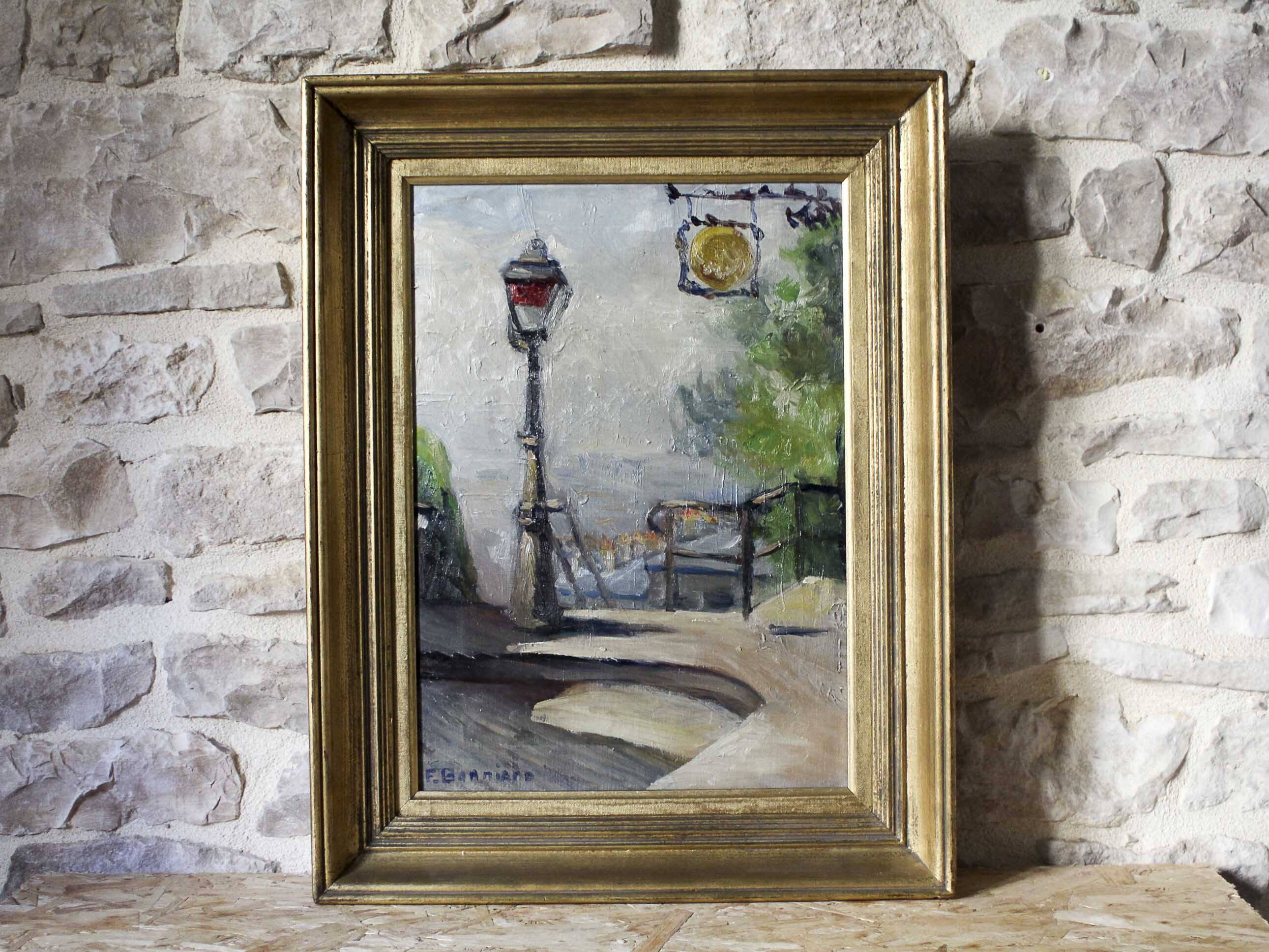 Oil on canvas Montmartre F. Bonniard
