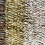 Tapis à tissage plat Röllakan rose et blanc moderne scandinave, Suède, années 1960.