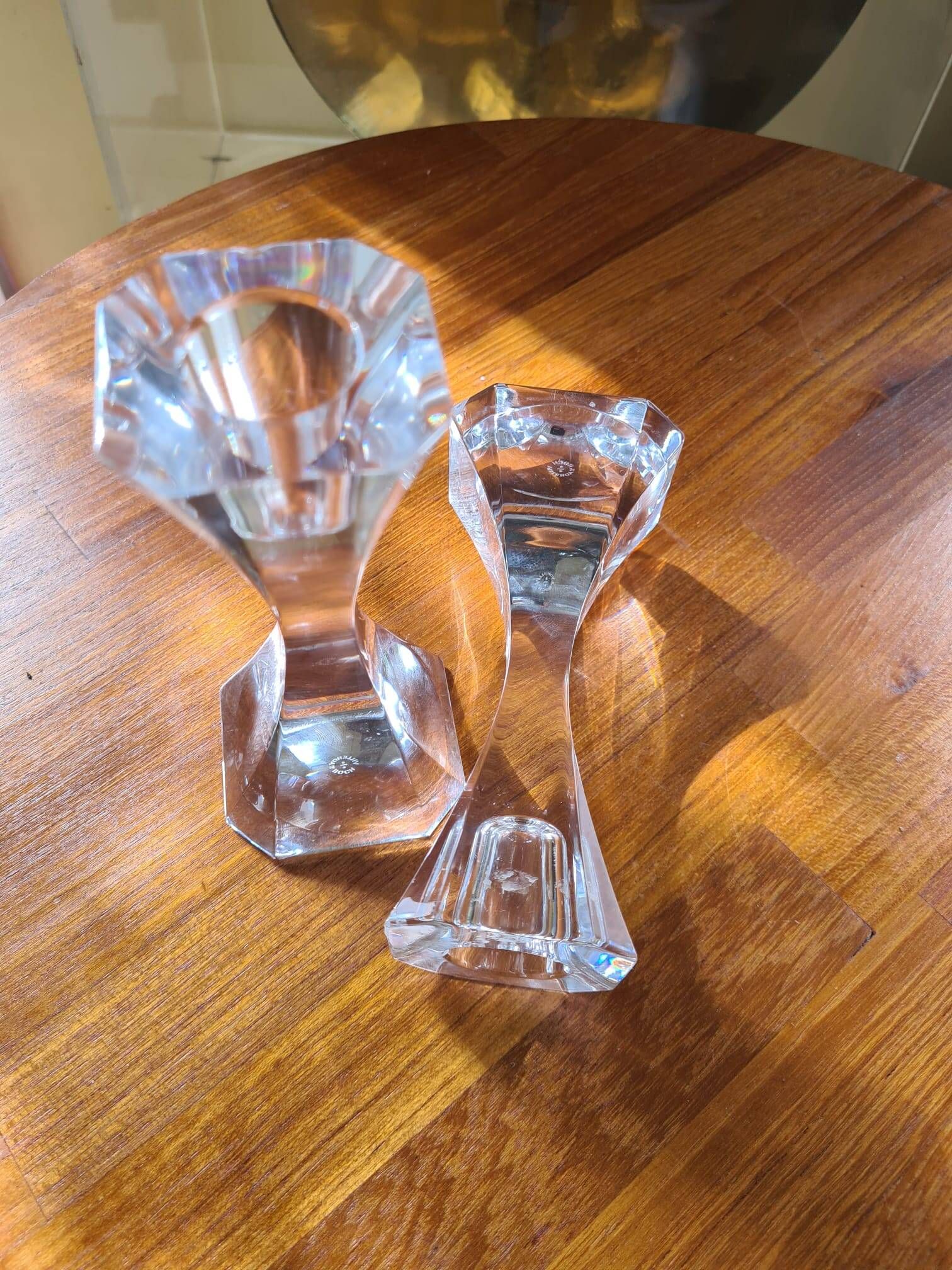 Pair of crystal candlesticks by Villeroy & Boch – 1970s – Perfect condition