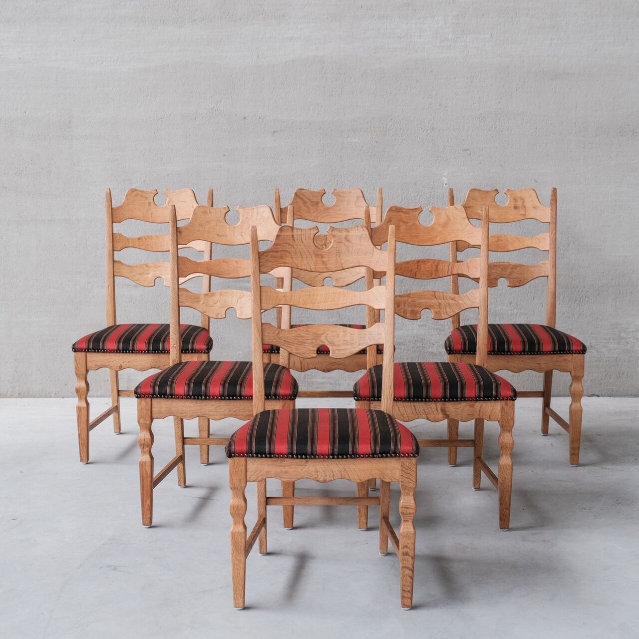 Oak danish mid-century dining chairs
