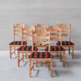 Oak danish mid-century dining chairs