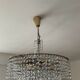 Vintage brass and crystal tassel chandelier
