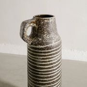 Vintage Swedish Mid Century Grey Ceramic Floorvase Ingrid Atterberg, 1950s