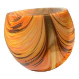 Artistic vase in Murano-attributed glass, early 21st century, featuring col.