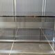 Table basse double plateau verre chrome style Bauhaus vintage 1970