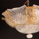 Italian Orange and Trasparent and Murano Glass Ceiling Light