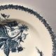 Hollow plate, insect and strawberry décor, Manufacture Choisy the King, Iron Land, H Boulenger - Co.
