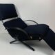 Fauteuil lounge italien vintage bleu marine foncé par Osvaldo Borsani pour Tecno, 1950