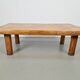 Mid-Century Brutalist Coffee Table in Oak, Spain, 1960s