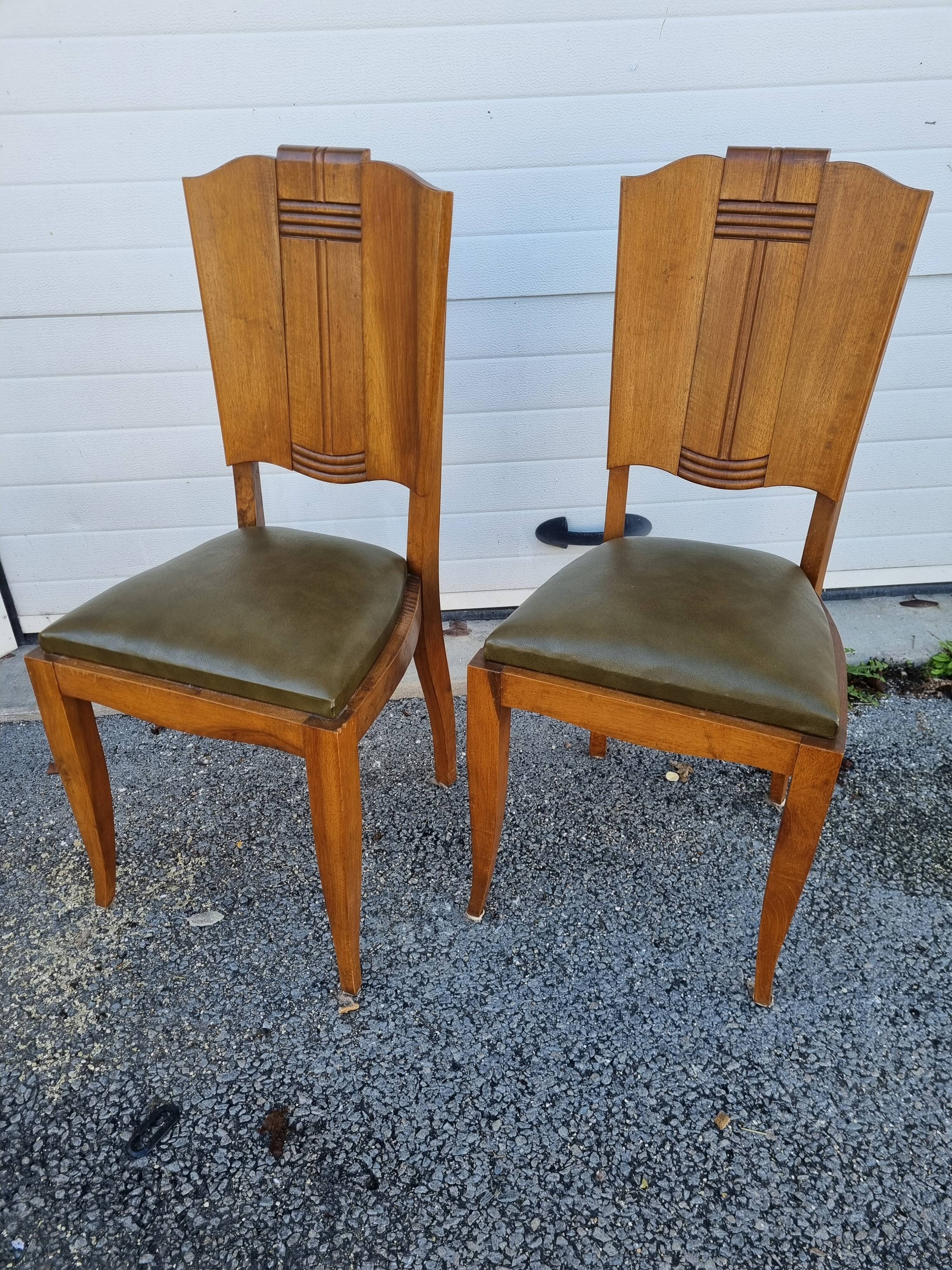 6 art deco chairs