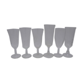 Set of 6 mismatched champagne flutes