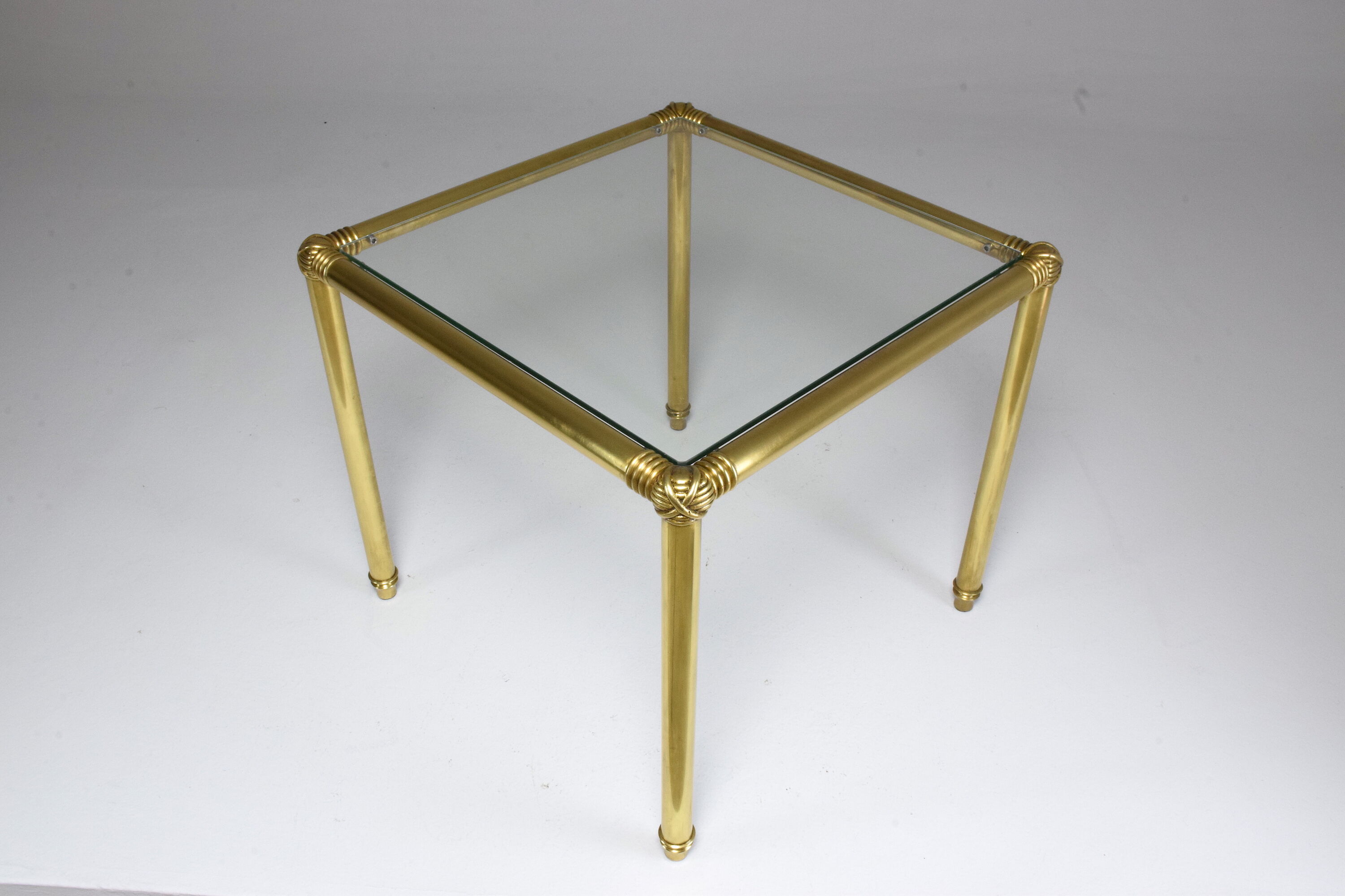 French Table of Appoint Vintage in Brass, 70s