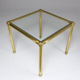 French Table of Appoint Vintage in Brass, 70s