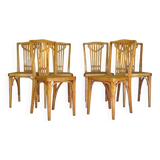 Set of 6 THONET chairs N°732 - 1914 - new canework - Viennese Secession.