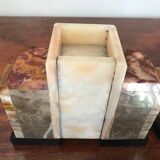 Pair of Art Deco marble book clamts