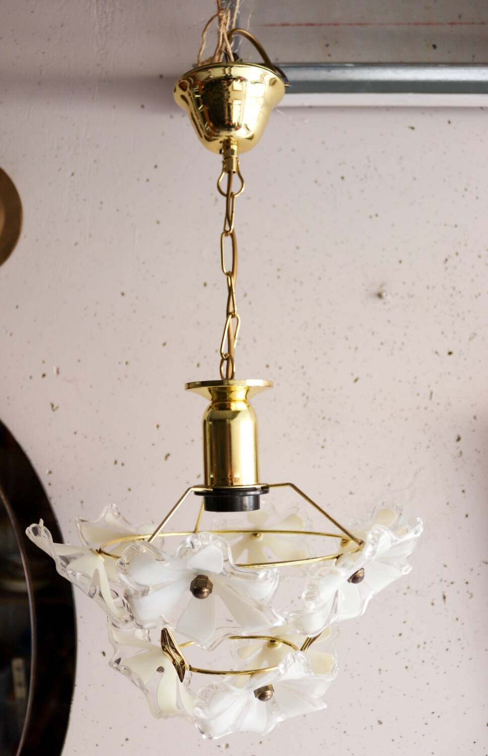 Lustre vintage fleurs murano Eglo