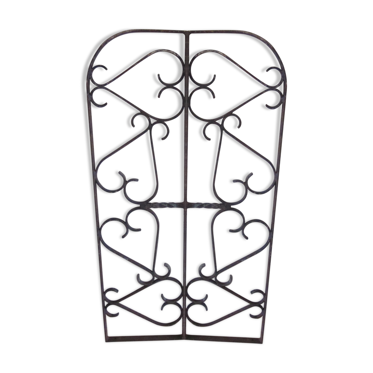 Pair of old grid in forgè iron