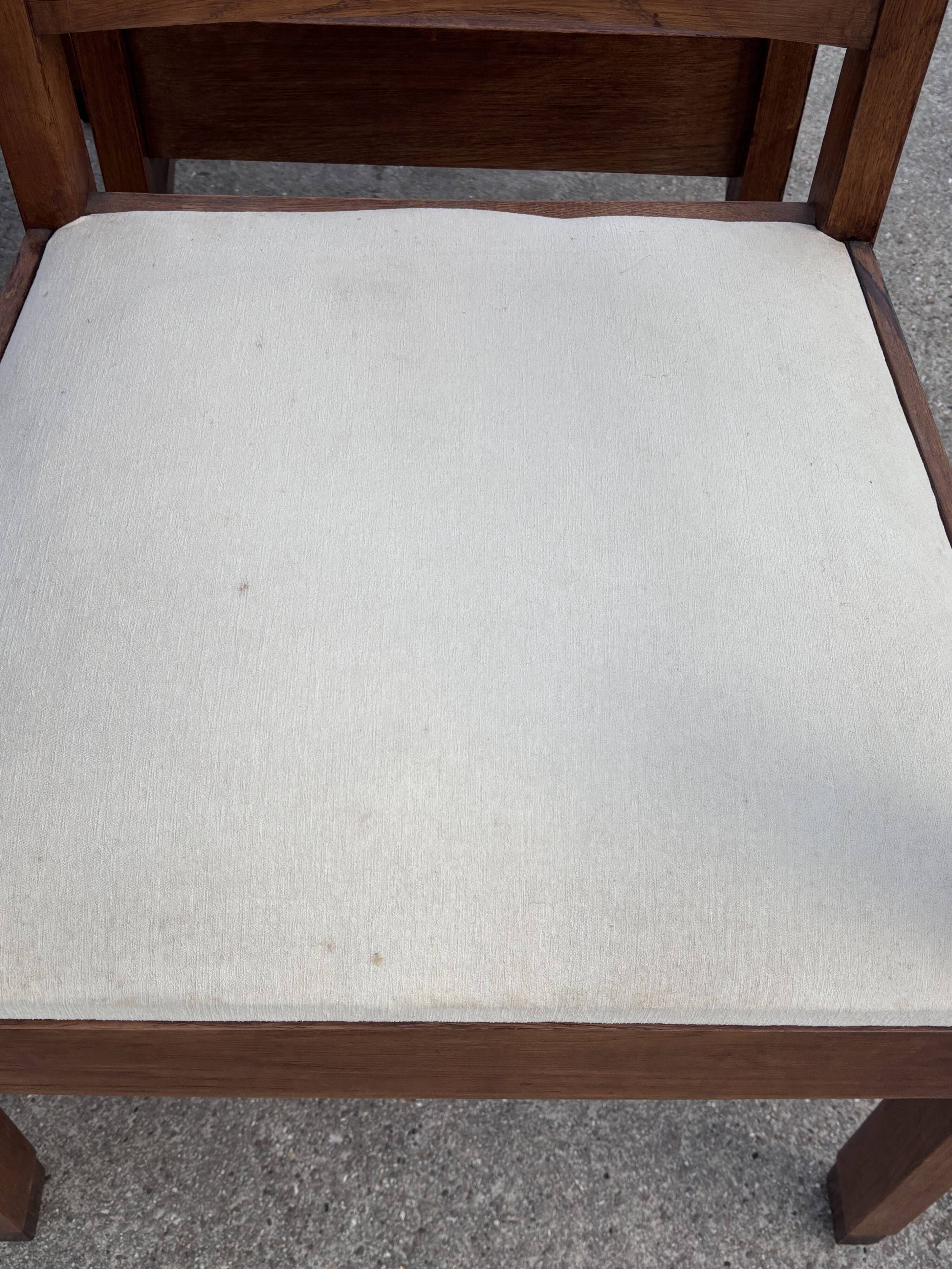 Set of four Art Deco chairs oak Amsterdam School Design 30's