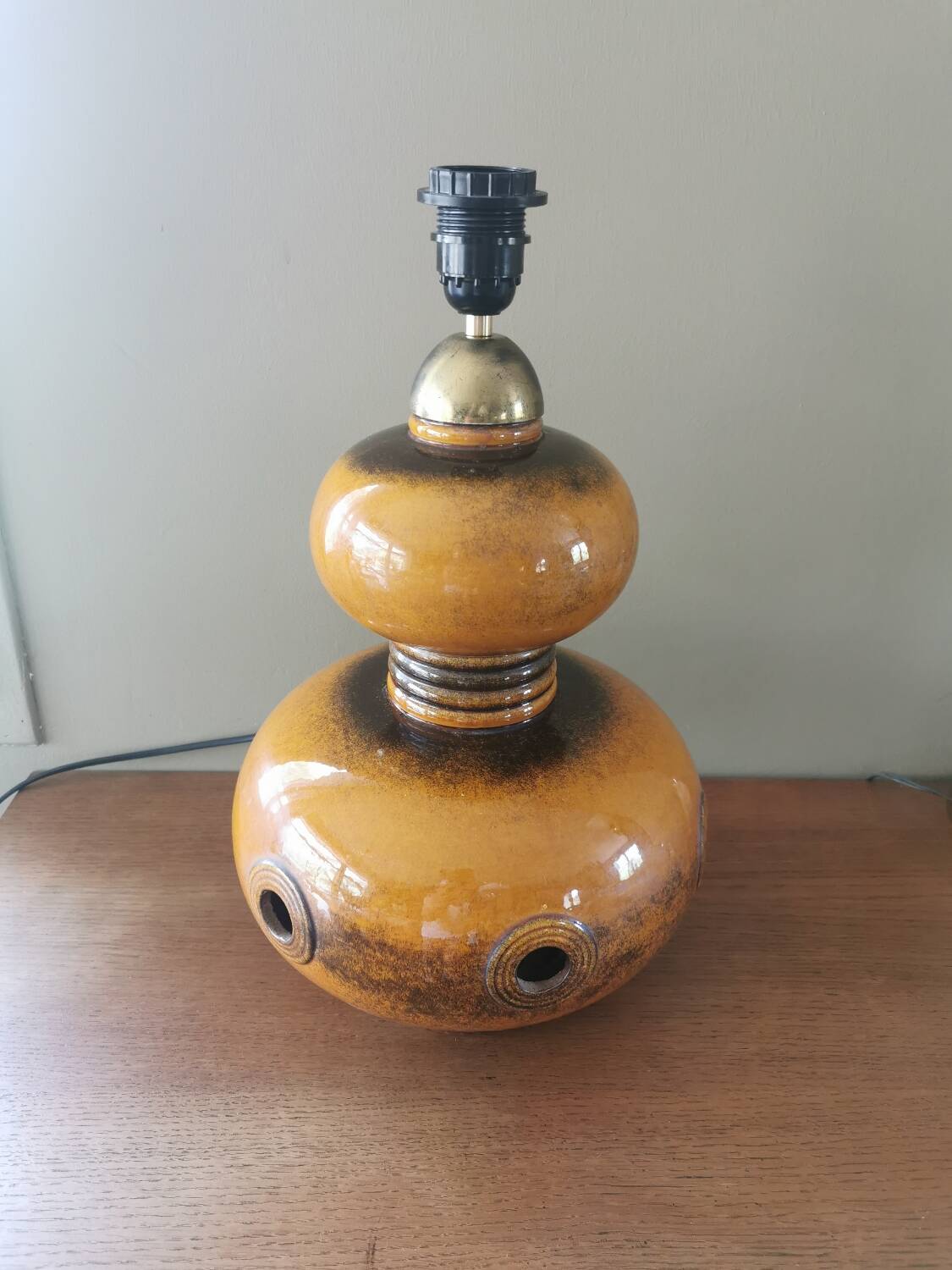 Vintage ceramic lamp base from the 70s