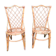 Pair of Louis Sognot chairs in vintage rattan 1960