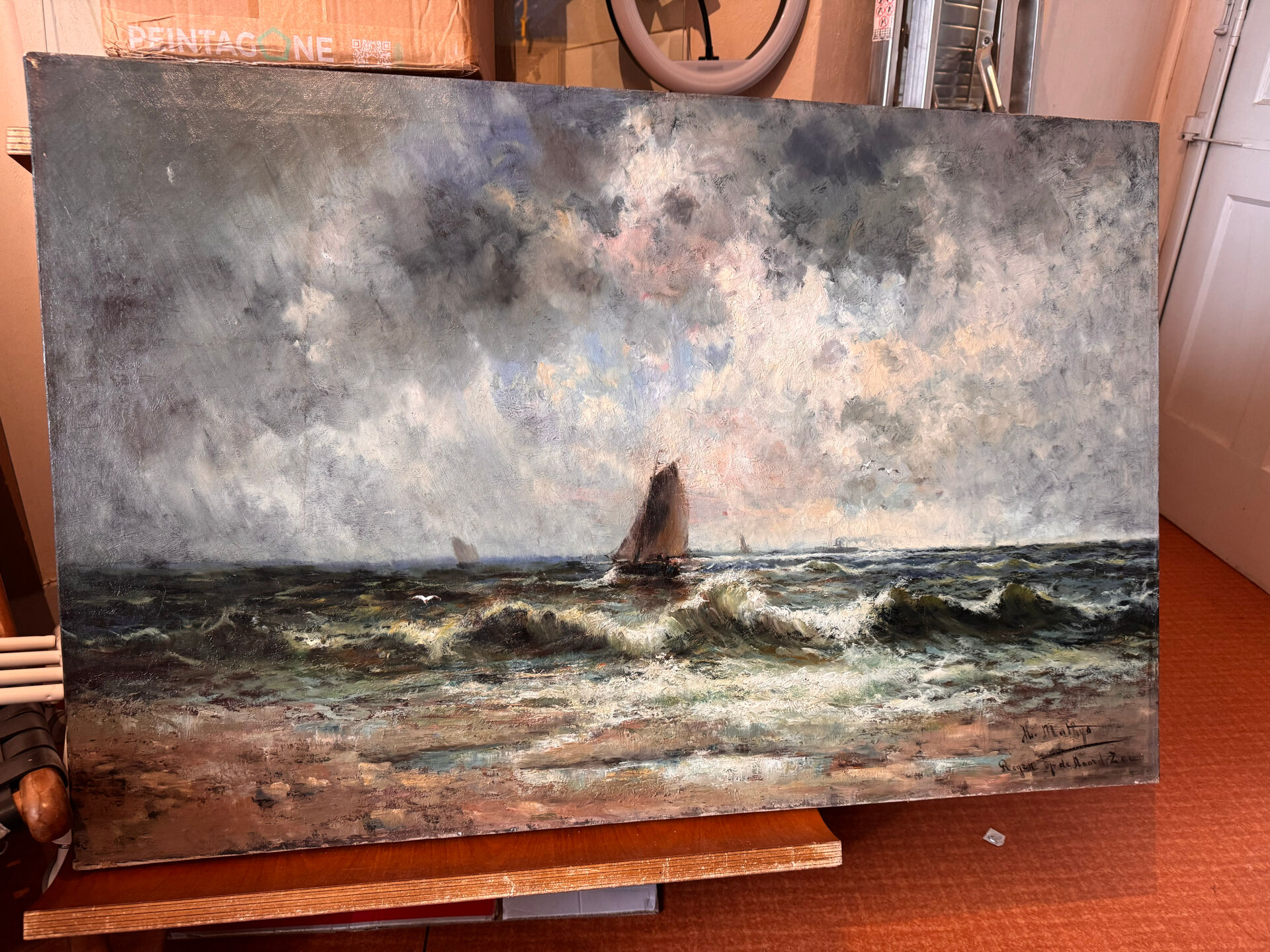 Marine – « Regen op de Noordzee » (Pluie sur la Mer du Nord)