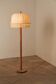 Floor lamp in wood and textile from Sweden