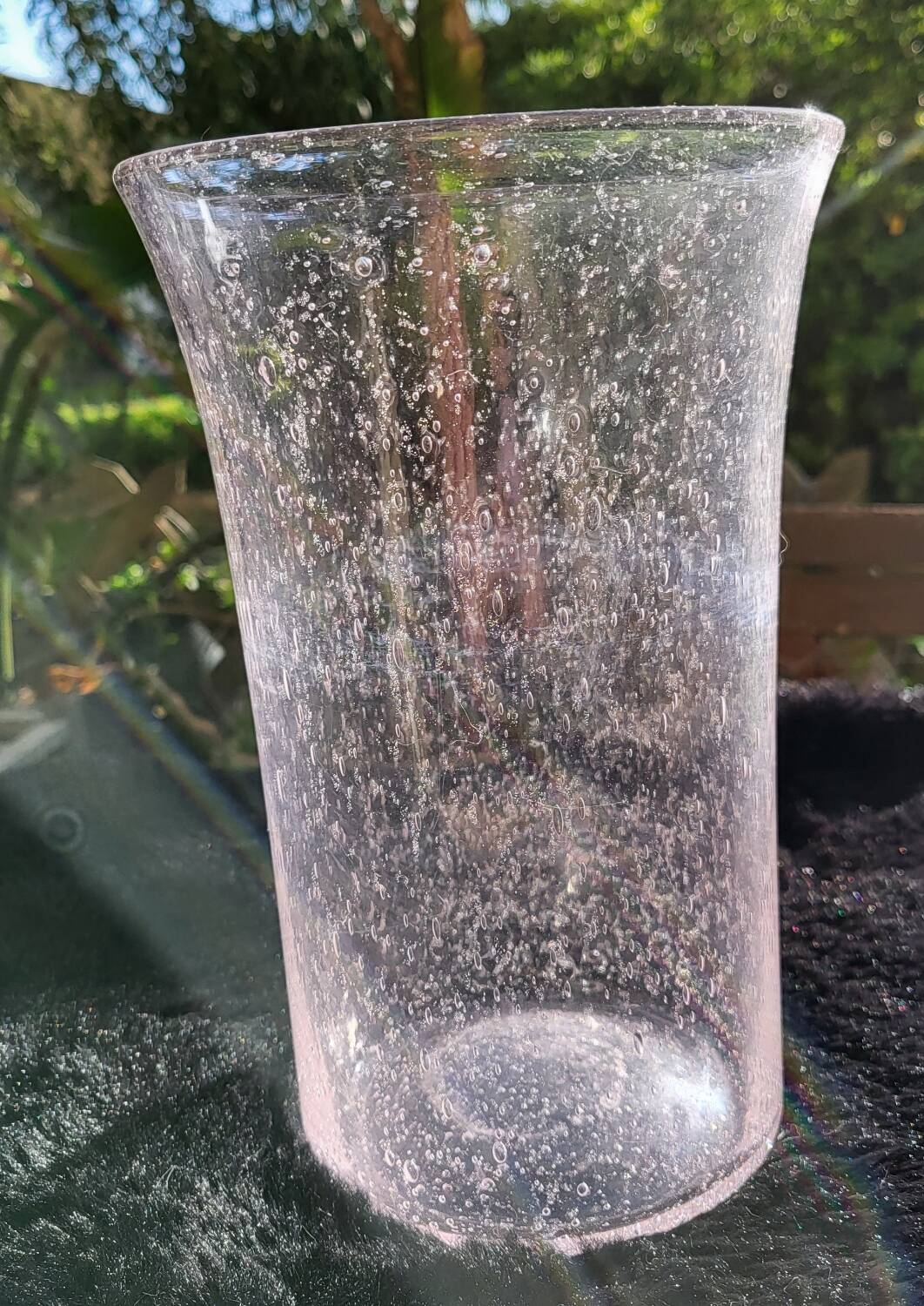 Biot pink bubble vase