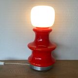 ▪️Lampe Space Age Verre Vintage Rouge