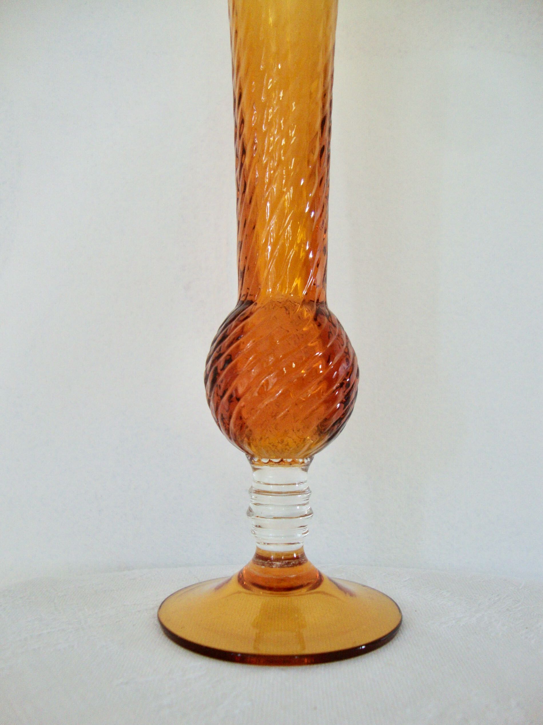 Amber vase on foot