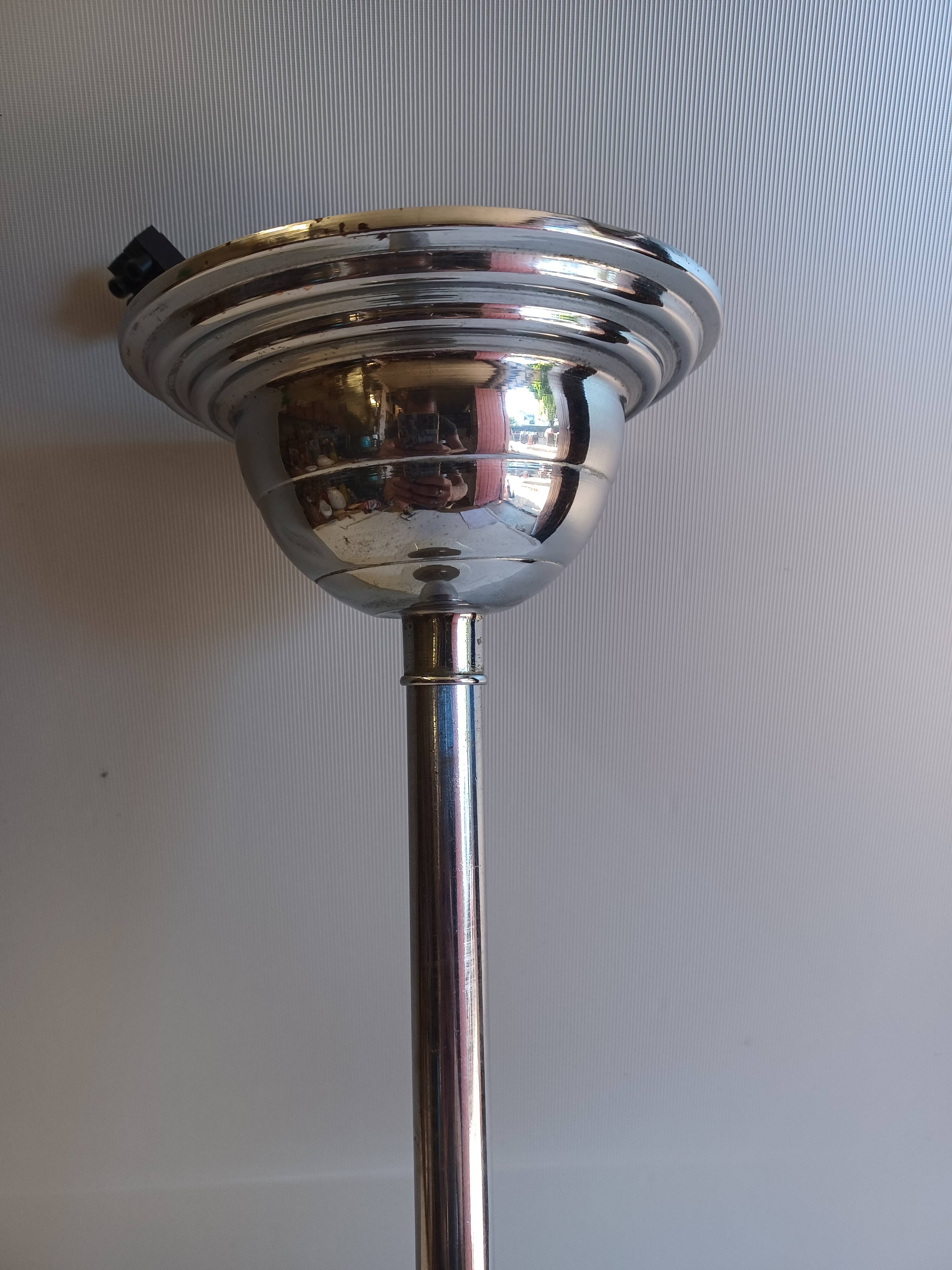 Lustre bistro - White opaline globe - 1950