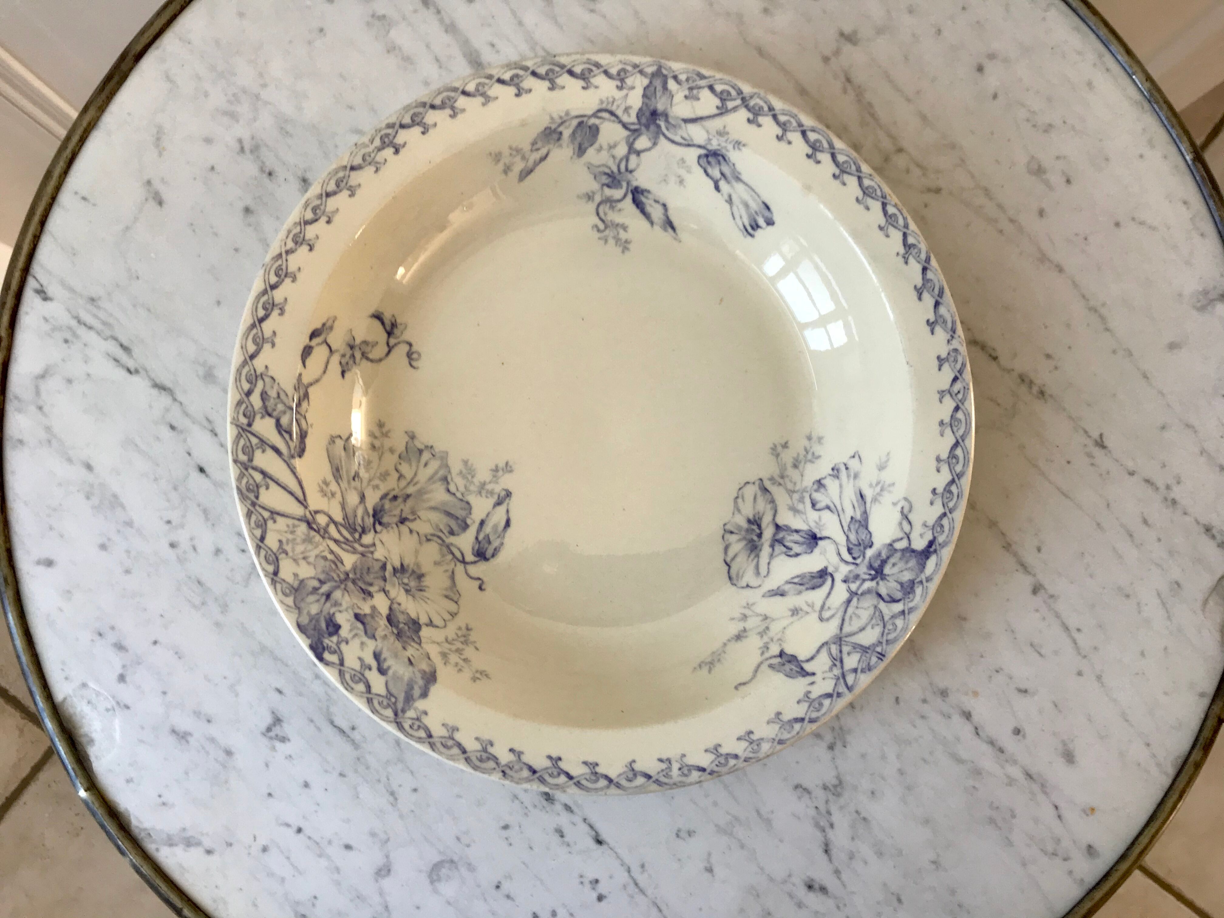 Flat hollow Iron earth model "July" lilac late nineteenth