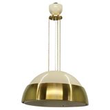 1970s Brass and Lacquered Metal Pendant, Czechoslovakia