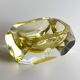 Original yellow Murano glass ashtray by Bucella Cristalli Murano, 1970s.