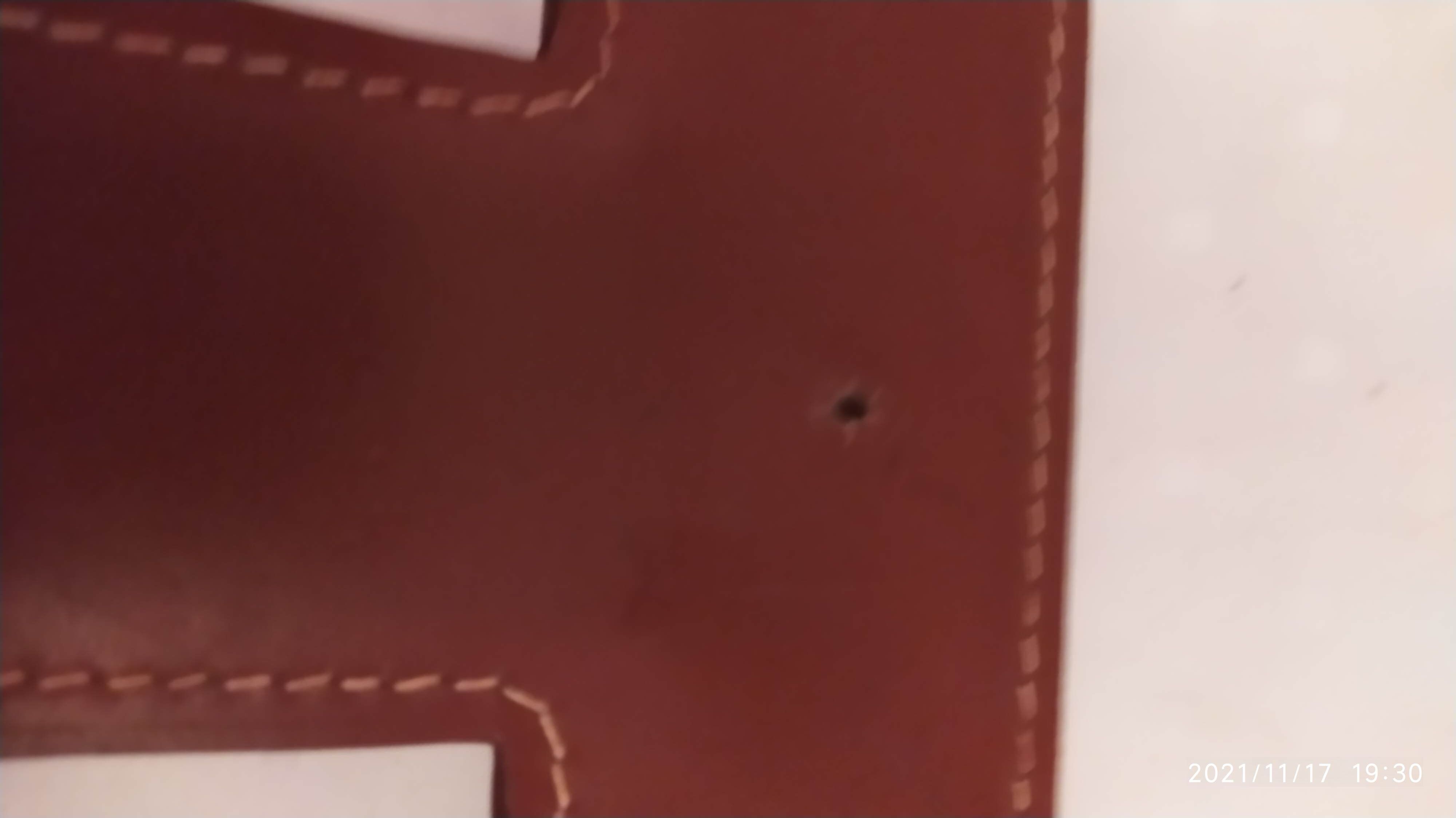 Leather wall coat rack