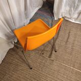 Orange plastic chair 1970