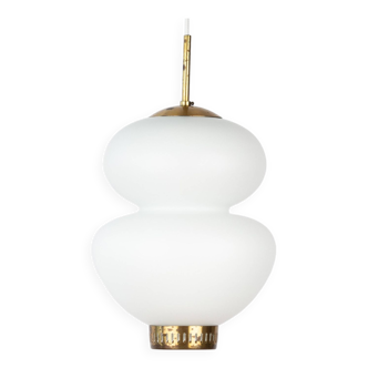 Danish vintage pendant lamp Snebold by Bent Karly, Lyfa, 1956