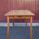 Antique dining table, wooden table and formica tray