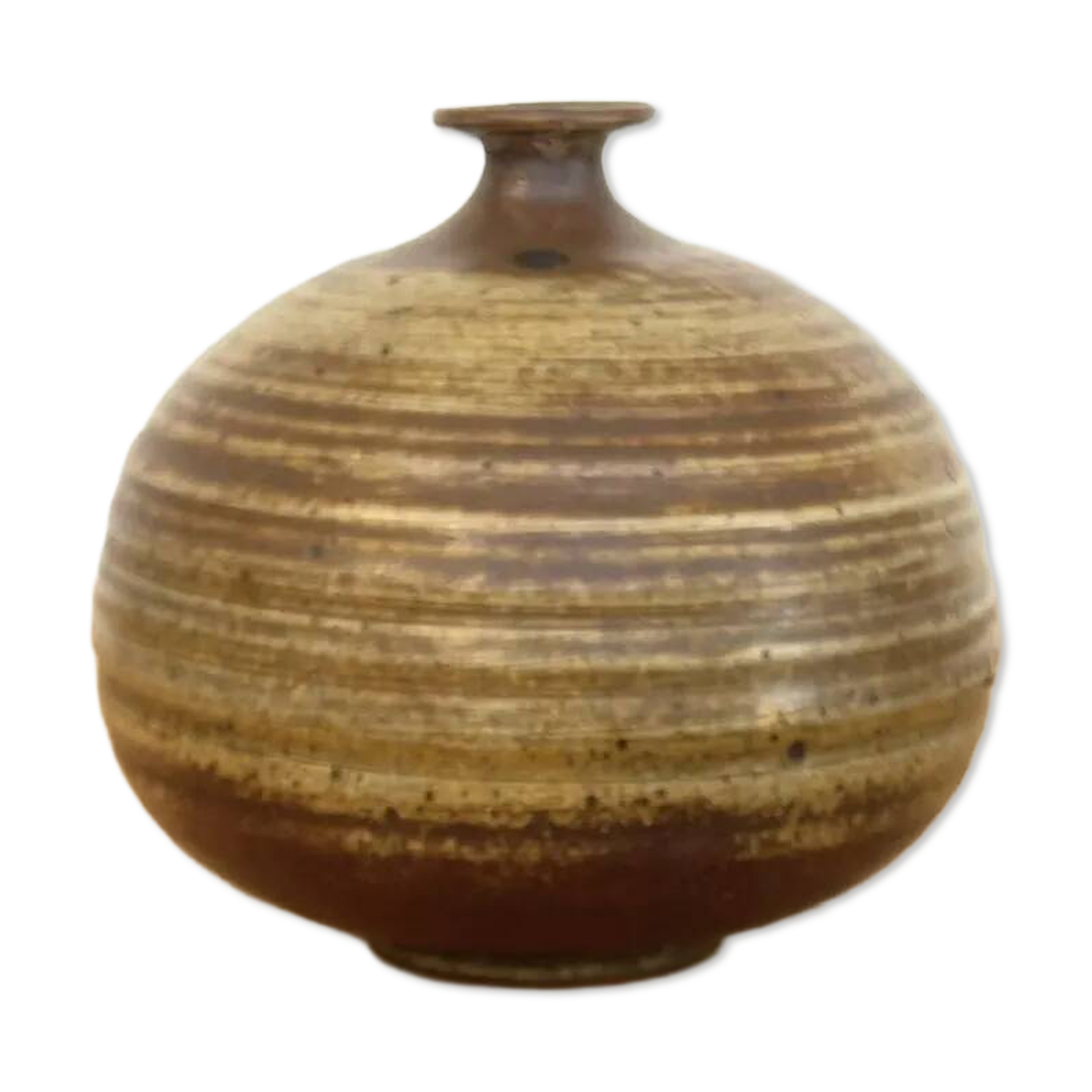 Vase boule en grès signé Durrenberger