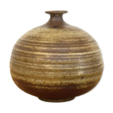 Vase boule en grès signé Durrenberger